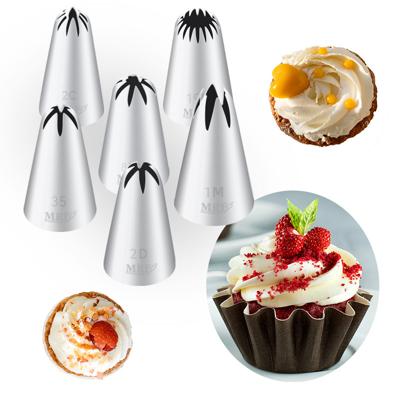 MRF裱花嘴不锈钢6齿8齿10齿