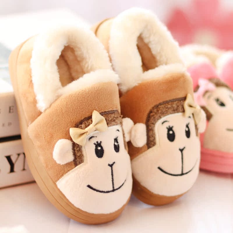 Chaussons enfants en suède pour hiver - semelle tendon - Ref 1005437 Image 1