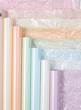 珠光雪梨纸鲜花束包装纸幼儿园环创内衬手揉水果礼盒背景装饰材料