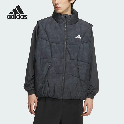 adidas阿迪达斯棉马甲男子立领