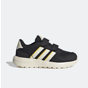 Adidas阿迪达斯男女童大童网面透气魔术贴黑色跑步鞋运动鞋IE6436