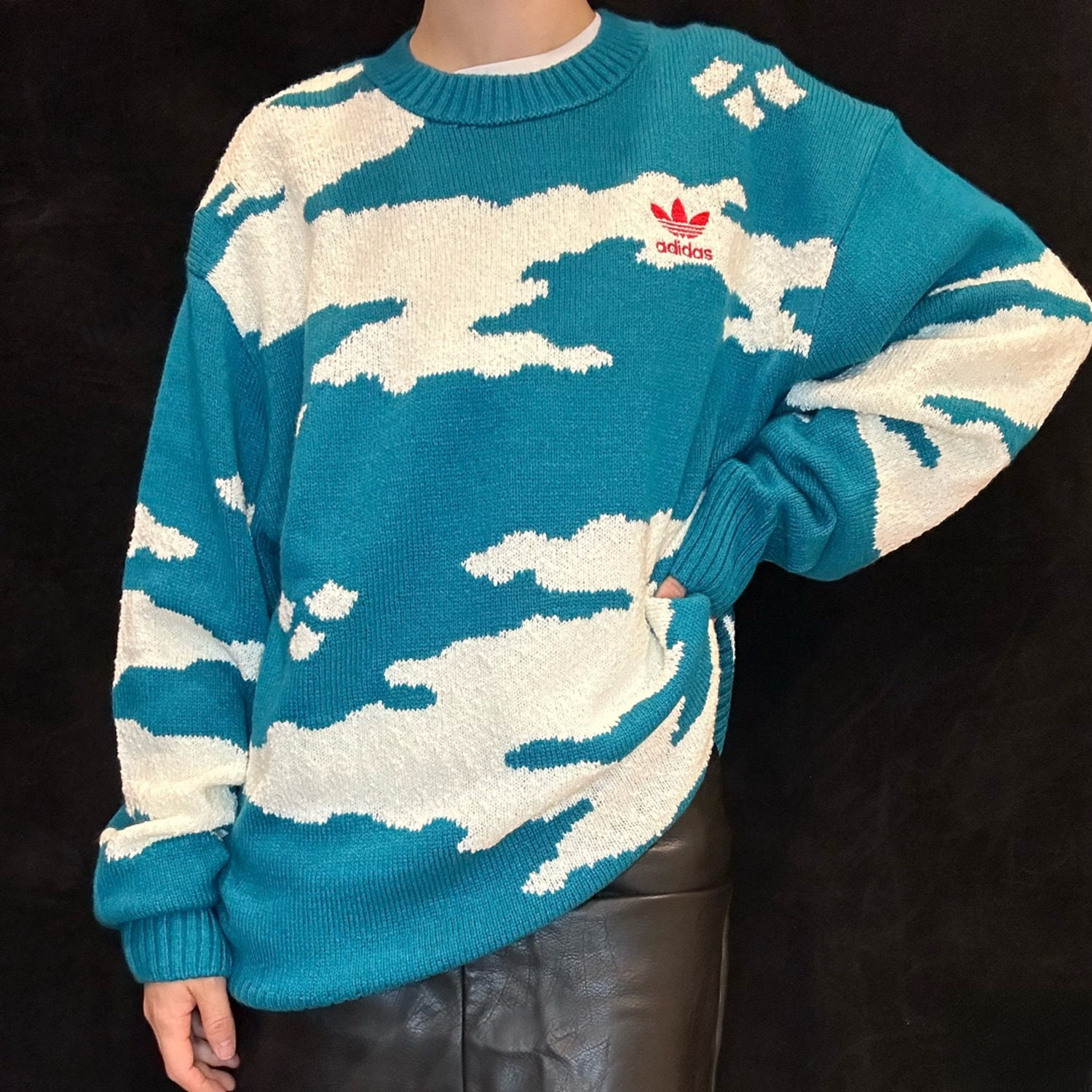 阿迪达斯三叶草男女针织毛衣Adidas新款保暖宽松圆领套头衫JE9189,运动服/休闲服装,运动卫衣/套头衫,淘宝优惠券,粉丝福利购,淘宝优惠卷