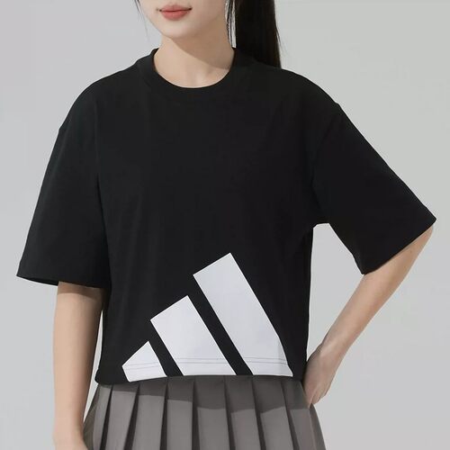 正品阿迪达斯女装纯棉短袖休闲运动上衣透气半袖T恤JG8736 JG8737