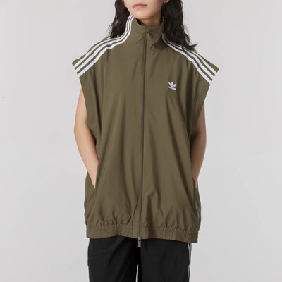 Adidas/阿迪达斯正品春季三叶草女士拉链立领夹克运动外套JM9252