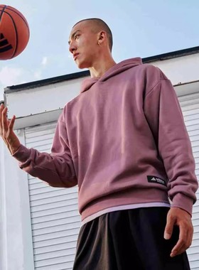 阿迪达斯男子秋季新款抓绒连帽舒适百搭运动休闲套头卫衣IL2314