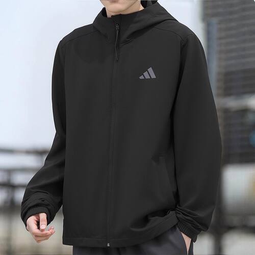 Adidas/阿迪达斯正品V SFT SHELL JK男女连帽运动外套 KF5222