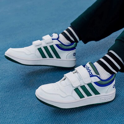 Adidas/阿迪达斯正品HOOPS 3.0 CF C小童耐磨运动板鞋IH7896