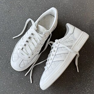 Adidas阿迪达斯Handball KJ0854 Spezial小香风白色菱纹格德训板鞋