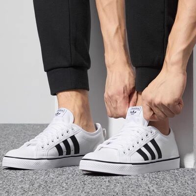 Adidas阿迪达斯正品男女鞋三叶草帆布鞋夏季运动休闲小白鞋CQ2333