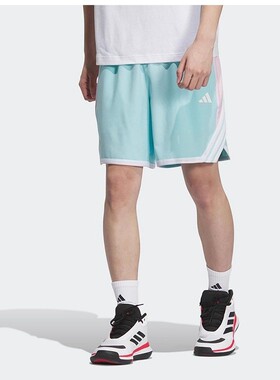 adidas阿迪达斯火拼赛事同款篮球中裤秋男梭织五分短裤KE5918