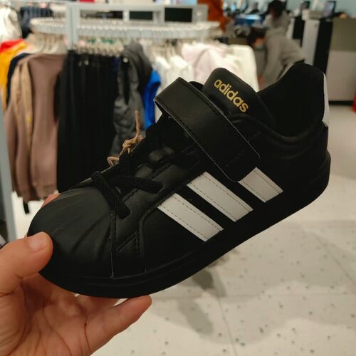 Adidas/阿迪达斯正品STREETTALK EL小童休闲经典贝壳头板鞋JS5055