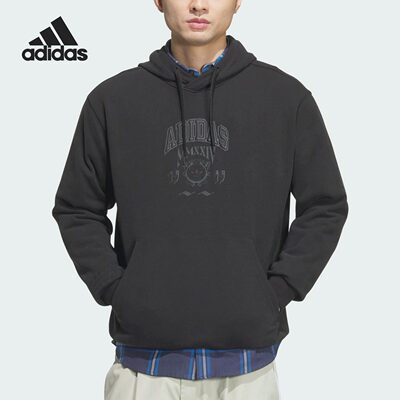 阿迪达斯三叶草男装2026冬新款运动休闲连帽宽松卫衣套头衫JW1965