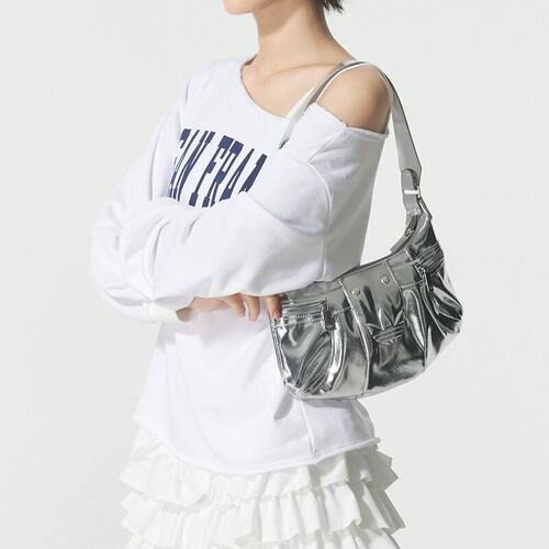 Adidas阿迪达斯单肩包三叶草女子时尚运动休闲腋下包拎包KC2771