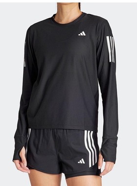 ADIDAS阿迪达斯女装2026春季新款跑步速干圆领运动长袖T恤 IN1568