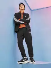 Adidas Spring Three-Stripe Unisex Classic Stand-Collar Track Jacket and Pants Set Authentic IC6766
