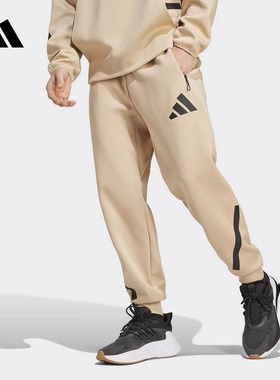 adidas阿迪达斯黑标制服运动裤2026春男保暖针织束脚长裤JE7539