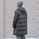 新款 Adidas 冬季 羽绒服男款 保暖连帽加厚外套KQ5516 阿迪达斯长款