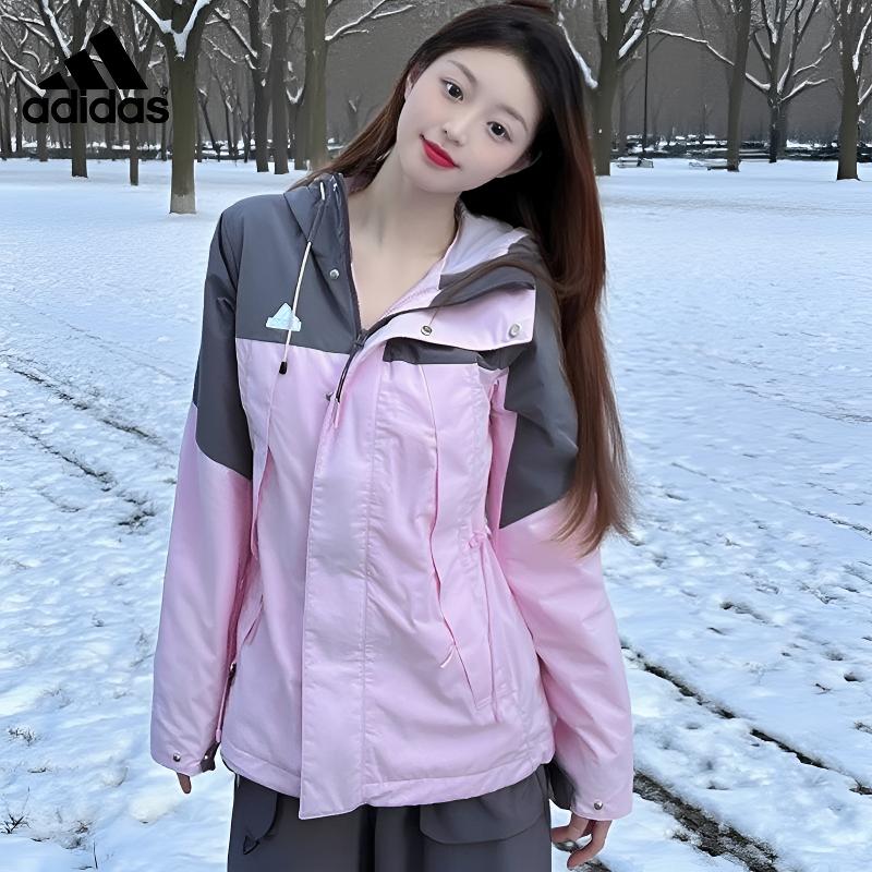 正品Adidas阿迪达斯三合一外套女款夹克户外运动服JE8588【特卖】