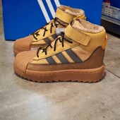 阿迪达斯正品 三叶草小童贝壳头徒步耐磨高帮加绒运动鞋 IG4317