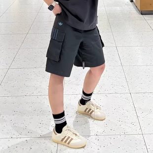 Adidas阿迪达斯三叶草男子夏季运动休闲宽松工装短裤五分裤KC1435