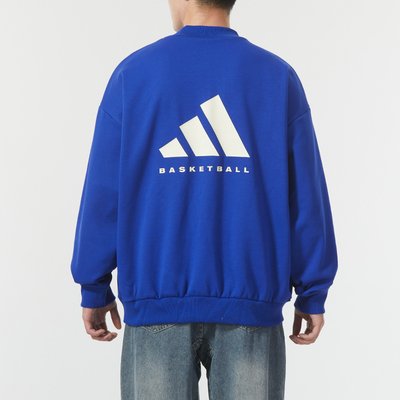 阿迪达斯宽松男女圆领卫衣套头衫