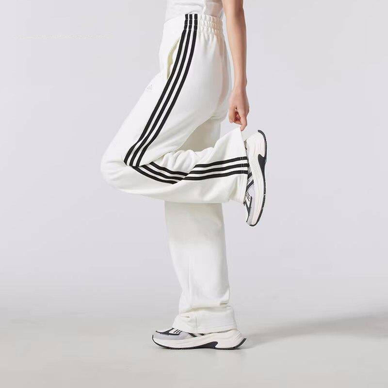 Adidas阿迪达斯正品运动2026新款女士休闲直筒纯棉透气长裤JN0763 - YOYO运动馆出品
