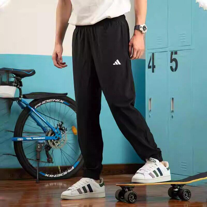 阿迪达斯裤子男裤2026新款梭织速干宽松透气运动收口长裤IT5457