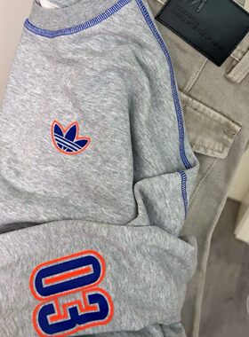 Adidas阿迪达斯卫衣大童三叶草新款宽松休闲运动套头衫正品JX5269