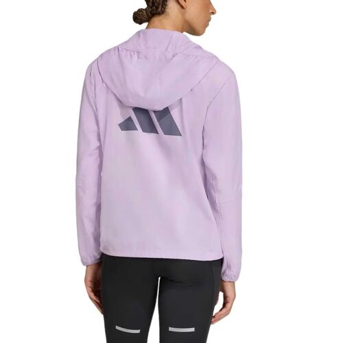 Adidas/阿迪达斯正品2026女士反光跑步运动可调节连帽外套JM5746