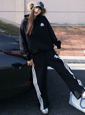正品ADIDAS阿迪达斯女子香蕉裤三条杠速干舒适长裤KC1491 KC1492