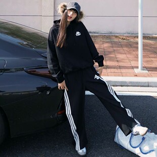 正品ADIDAS阿迪达斯女子香蕉裤三条杠速干舒适长裤KC1491 KC1492