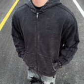 新款 阿迪达斯三叶草男装 2026春季 水洗系列运动连帽夹克外套KA2315