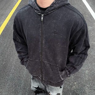 新款 水洗系列运动连帽夹克外套KA2315 2026春季 阿迪达斯三叶草男装