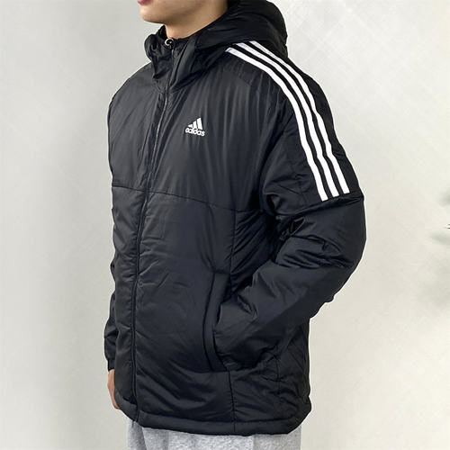 阿迪达斯男子立领防风休闲棉服