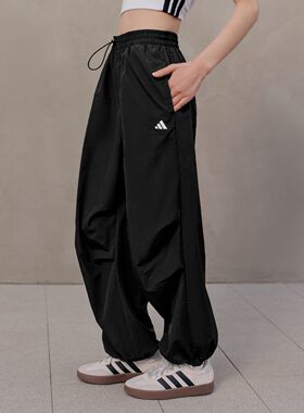 Adidas阿迪达斯正品女裤2026新款黑色休闲百搭运动束脚长裤KX6804