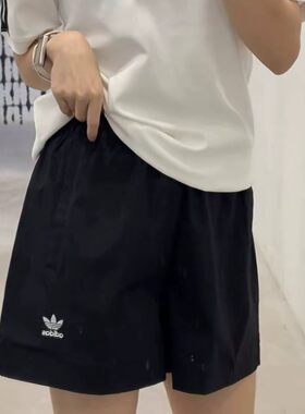 阿迪达斯三叶草女装2026新款梭织速干训练透气运动休闲短裤JD1511