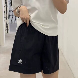 阿迪达斯三叶草女装2026新款梭织速干训练透气运动休闲短裤JD1511