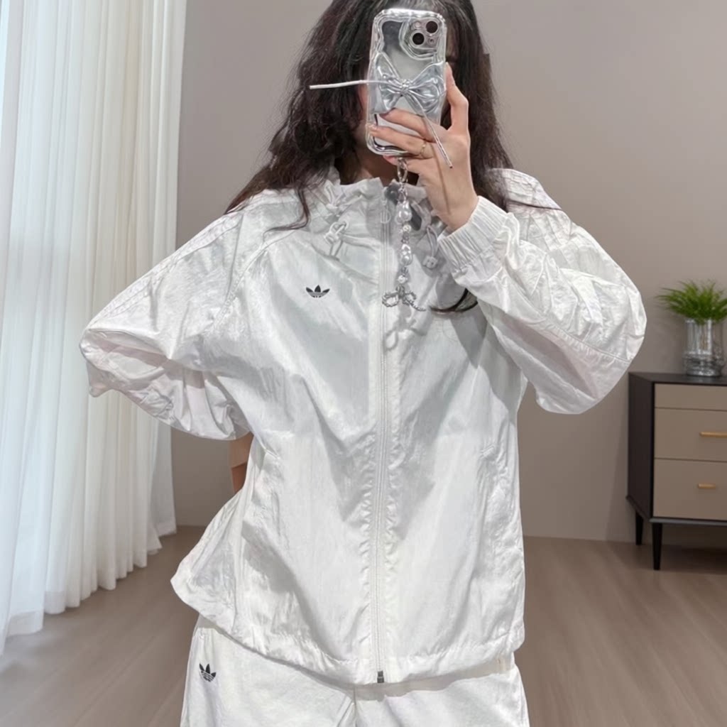 Adidas阿迪达斯正品防晒衣女时尚洋气时髦2026新款轻薄透气外套