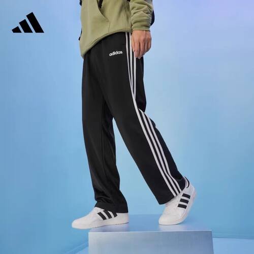 Adidas阿迪达斯裤子男2026春冬新款运动休闲宽松直筒长裤EI9761