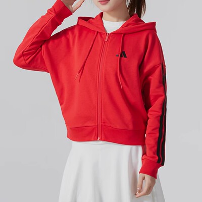 阿迪达斯红色外套女春装