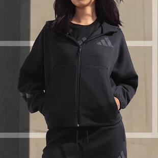 Adidas Z.N.E女士拉链休闲连帽户外外套JE7848 阿迪达斯正品