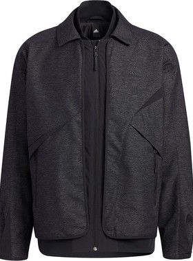 阿迪达斯武极假两件设计男子针织棉涤防风保暖开身夹克外套HY5843