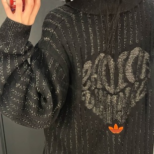 阿迪达斯三叶草POLO领毛衣针织休闲运动宽松复古翻领长袖 JE8279 衫