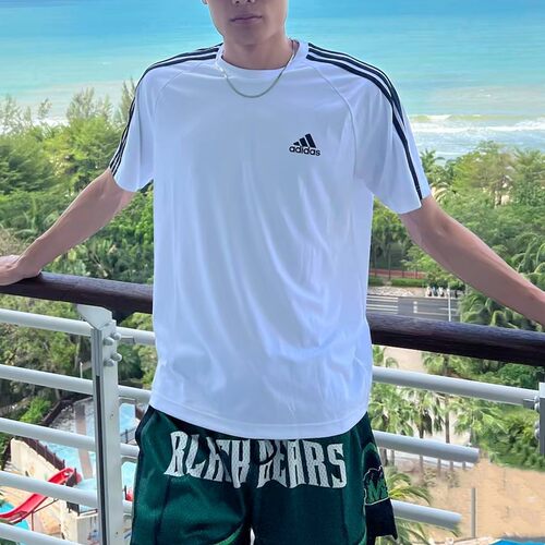 阿迪达斯短袖男夏季白色体恤