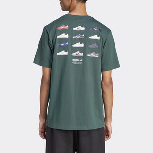 Adidas 三叶草男士 运动宽松圆领印花短袖 IX6717 阿迪达斯2026正品