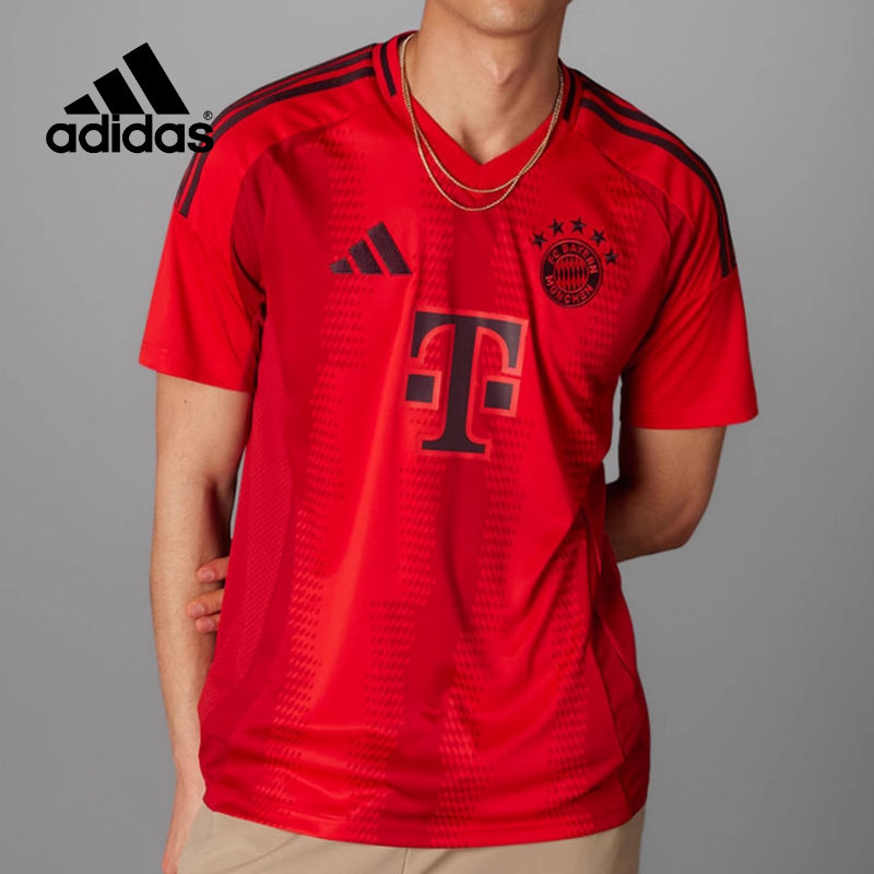 正品adidas德甲拜仁慕尼黑2024/25赛季主场短袖球迷版球衣IT8511