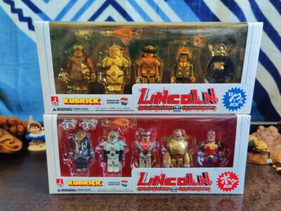 MEDICOM KUBRICK Lincoln积木人可动人偶手办模型公仔玩具两盒