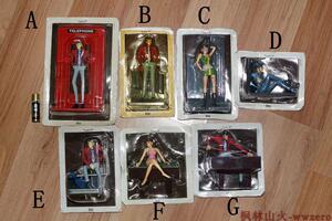 鲁邦三世 鲁棒 不二峰子 次元大介 漫画立体图鉴 景品摆件 现货