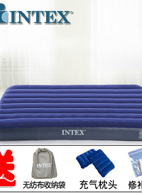 正品INTEX充气床加大双人充气床垫加厚单人气垫床午休户外帐篷床