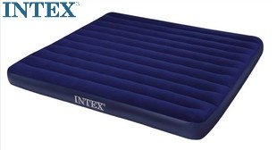 原装正品INTEX-68755豪华双人特大条纹植绒充气床垫 气垫床